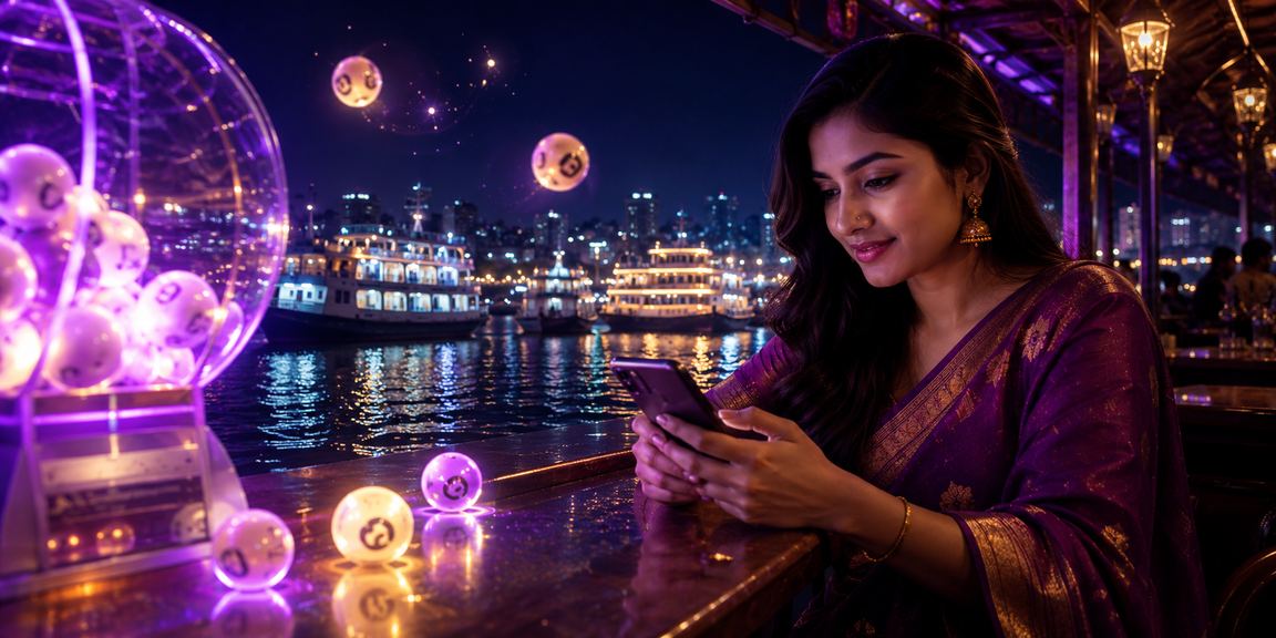 ঢাকায় নিয়ন আলোয় লটারি ও cb44 বিশ্লেষণ ব্যবহার করছেন বাংলাদেশি